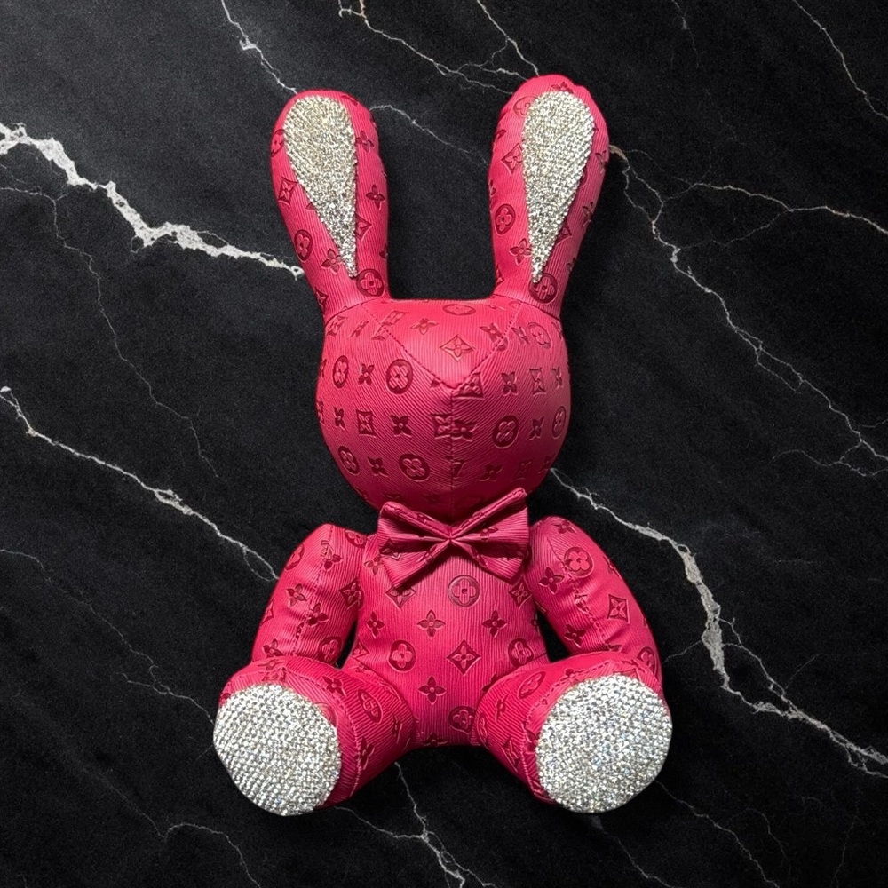 Elegant Special Print Bunny! ROSY PINK